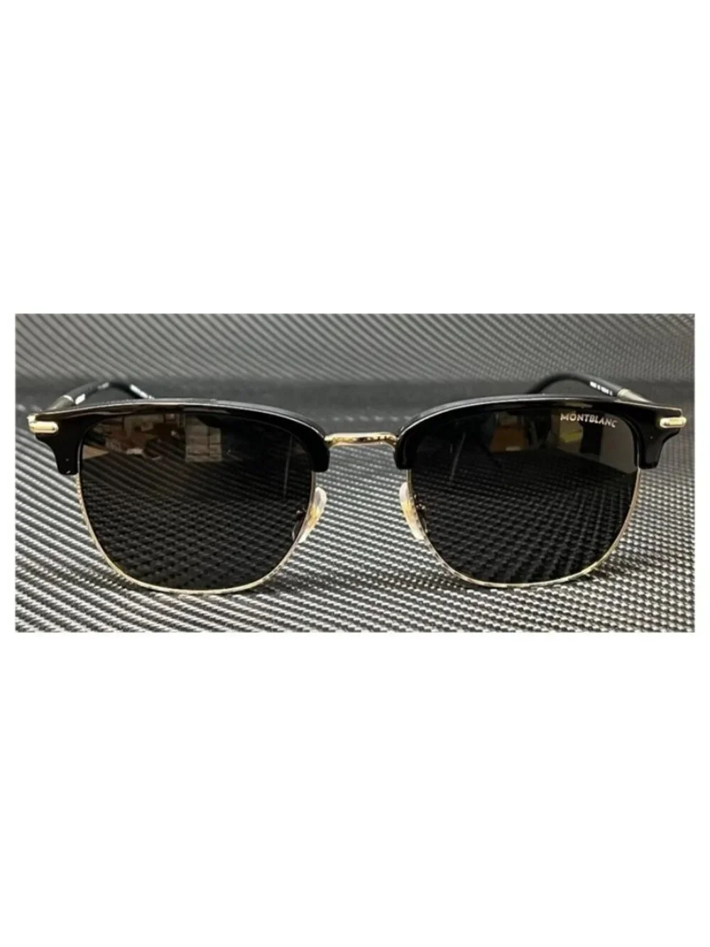 New Mont Blanc Men  Black Sunglasses  55- 22- 145